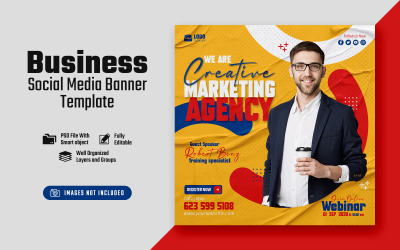 Kreativní marketingová agentura Business Social Media Post šablona
