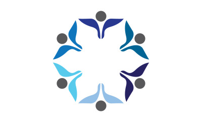 Modello di progettazione del logo della comunità per squadre o gruppi V15