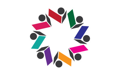 Modello di progettazione del logo della comunità per squadre o gruppi V23