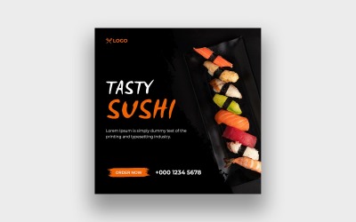 Nourriture de sushi nourriture de médias sociaux