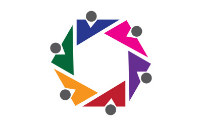 Plantilla de diseño de logotipo comunitario para equipos o grupos V10