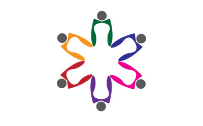Plantilla de diseño de logotipo comunitario para equipos o grupos V13