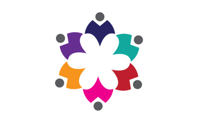 Plantilla de diseño de logotipo comunitario para equipos o grupos V22