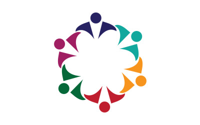 Plantilla de diseño de logotipo comunitario para equipos o grupos V26
