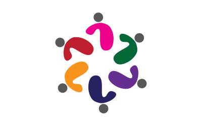 Plantilla de diseño de logotipo comunitario para equipos o grupos V28
