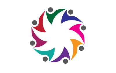 Plantilla de diseño de logotipo comunitario para equipos o grupos V36