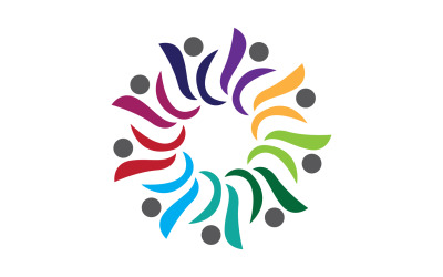 Plantilla de diseño de logotipo comunitario para equipos o grupos V38