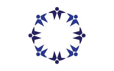 Plantilla de diseño de logotipo comunitario para equipos o grupos V39