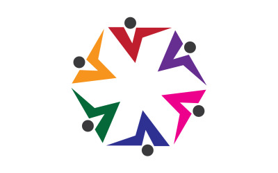 Plantilla de diseño de logotipo comunitario para equipos o grupos V4