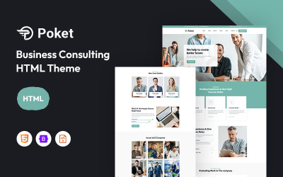 Poket - Modello di sito Web reattivo per consulenza aziendale