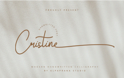 Cristine - handskrivet teckensnitt
