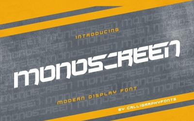 Monoscreen modernt futuristiskt teckensnitt