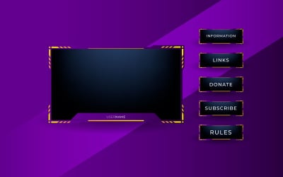 Twitch stream overlay package including facecam overlay, offline ...