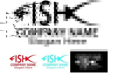 Balık tutma için balık Logo şablonu