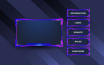 Designkonzept für Streaming-Screen-Panel-Overlays