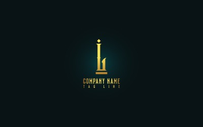 Diseño de logotipo de letra L de lujo