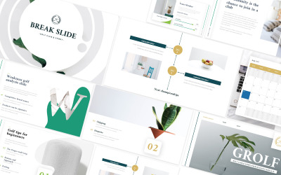Grolf Golf Club & Sport Шаблон Powerpoint