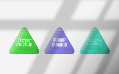 Triangle Sticker Mockup Vol 03