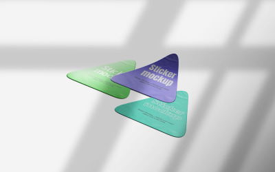 Triángulo Sticker Mockup Vol 06