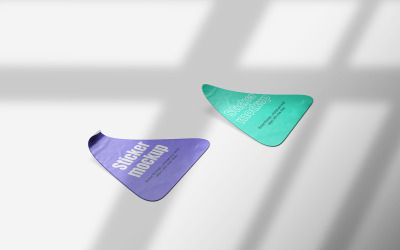 Triángulo Sticker Mockup Vol 13