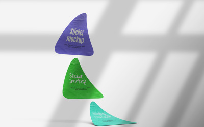Triángulo Sticker Mockup Vol 16