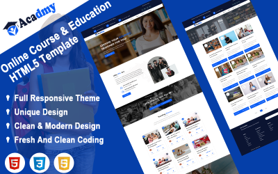 Acadmy – HTML5-шаблон онлайн-курсу й освіти