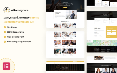Adwokat - Praktyki adwokackie i usługi prawne Elementor Kit