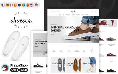 Shoeser — motyw PrestaShop z butami i modą