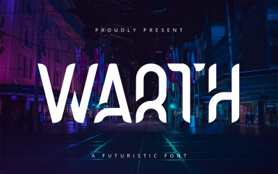 Warth - Fuente de pantalla futurista