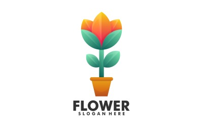 Bunter Logo-Stil mit Blumenverlauf 1