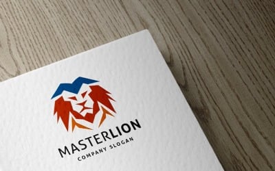 Leão Mestre Letra M Logotipo