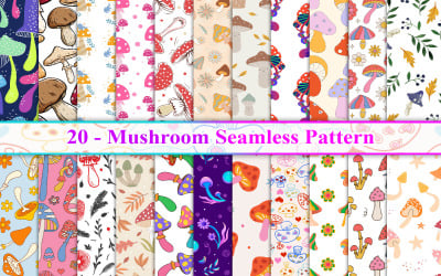 Mushroom Seamless Pattern