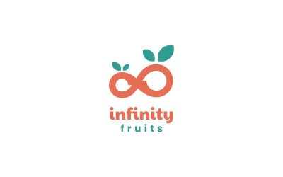 Prosty styl logo nieskończoności owoców