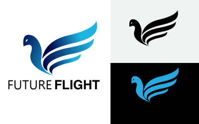 Design criativo de logotipo de avião
