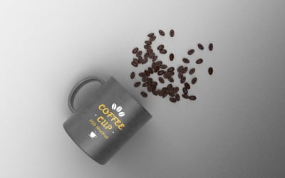Mug Coffee Mockup Modèle PSD Vol 16