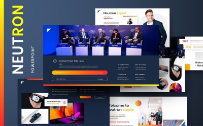 Neutron – Üzleti PowerPoint sablon