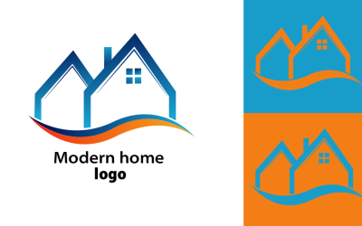 Plantilla de logotipo de casa moderna