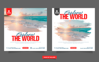 Reise Urlaub Urlaub Social Media Post Web Banner Social Design