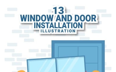 13 Ilustración del servicio de instalación de puertas y ventanas