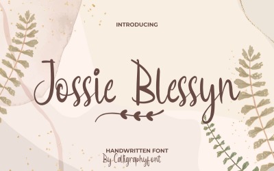 Jossie Blessyn Kaligrafi Yazı Tipi