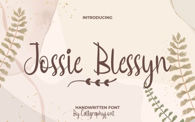 Jossie Blessyn 书法字体