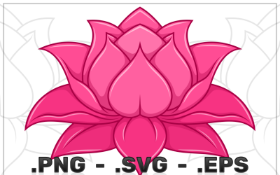 Lotus Flower Vector Design with Unalome