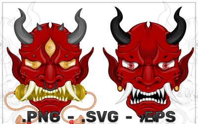 Oni japanese demon vector design