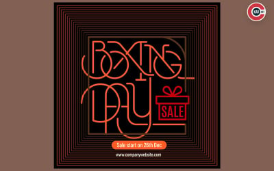 Banner de venta de boxing day para plantilla de diseño de publicación en redes sociales - 00008
