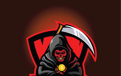 Reaper mascotte logo sjabloon