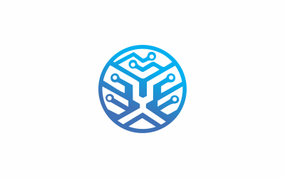 Technologie-Löwen-Logo-Vorlage