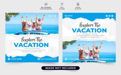Bannière web de l&amp;#39;agence de planification de voyages de vacances