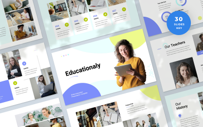 Educationaly - mall för presentationspresentation för onlineutbildning
