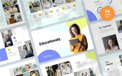 Educationaly - Online Education Presentation Google Slides Template