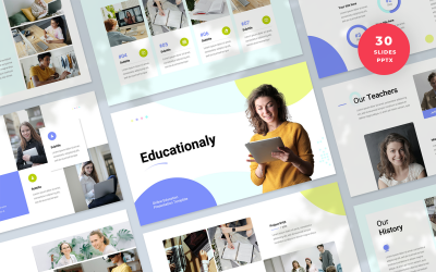Educationaly – Online oktatási bemutató PowerPoint sablon